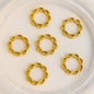 Filigree Flower Circle Metal Beads Frame 15mm Decorative 60pcs 4