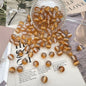 Transparent Glitter Powder Striped Resin Beads 8-10mm Mixed Colors 50pcs 8