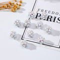 Pearl Clay Ball Rhinestone Beads 16mm Mosaic Shimmer 20pcs 6