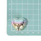 UV Plating Balloon Heart Acrylic Beads 25mm Silver 10pcs 5