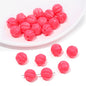 Opaque Pumpkin Acrylic Beads 12mm Colorful Round 40pcs 9