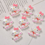 3D Enamel Character Resin Beads Glossy Pastel 2pcs 4