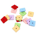 Acrylic Square Spacer Beads 20mm Rubberized Bubble Texture 50pcs 2