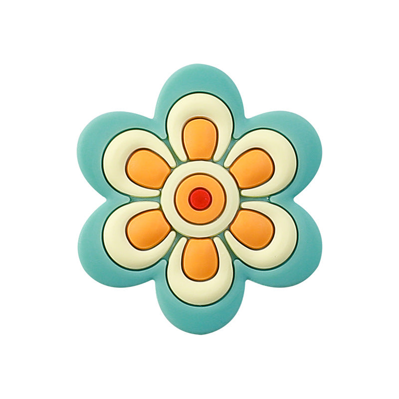 Silicone Focal Beads Flower Children Smiling Face Positive Energy 20pcs 5