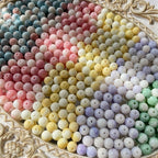 Crackle Round Glass Beads 10mm Imitation Porcelain Pastel Colors 120pcs