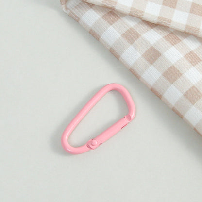 Metal D Shaped Spring Trigger Key Rings 46mm Colorful Painted 20pcs 11
