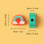 Rainbow Flat Clay Beads 10mm Playful Arch Clouds 100pcs 2