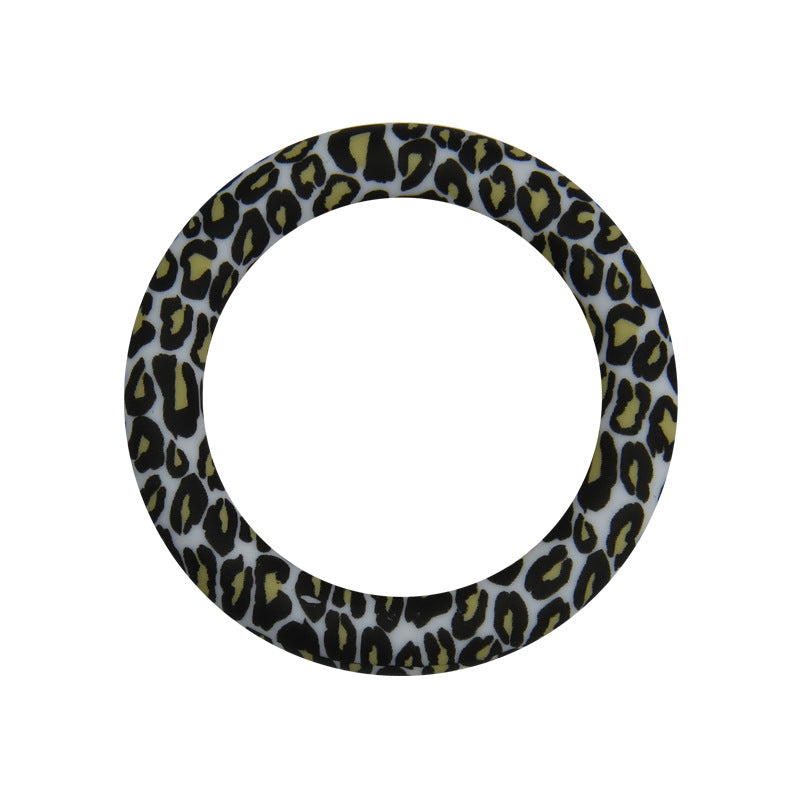 65mm Printed Silicone Rings Floral and Geometric Designs