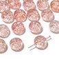 Transparent Floral Round Glass Beads 13mm Pastel Mixed 20pcs 13