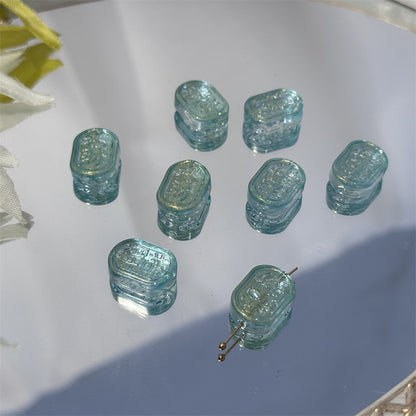 Czech Glass Beads Oval 13x18mm Soft Pastel Iridescent 100pcs 16