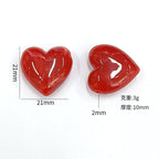 Fluid Ink Color Heart Acrylic Beads 21mm Glossy Marbled Swirls 50pcs 2
