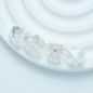Transparent Irregular Faceted Acrylic Square Beads 12mm UV Plating 100pcs 7