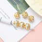 Round Rhinestone Beads 16mm Clustered Crystal Alloy 10pcs 10