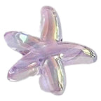 UV Plating Starfish Acrylic Beads 20mm Transparent Iridescent 250pcs 5