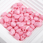 Macaron Colored Coffee Bean Acrylic Beads 9mm Glossy Finish 50pcs 3