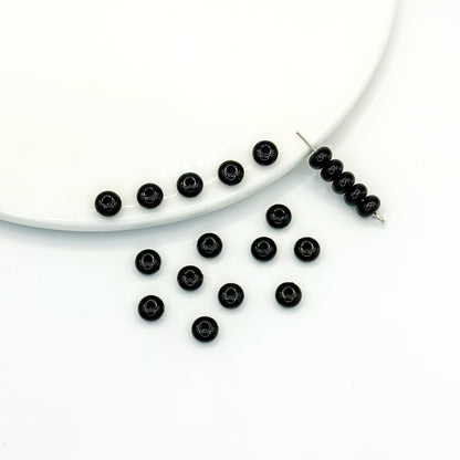 Alloy Spacer Beads 6mm Colorful Baking Painted 50pcs 20