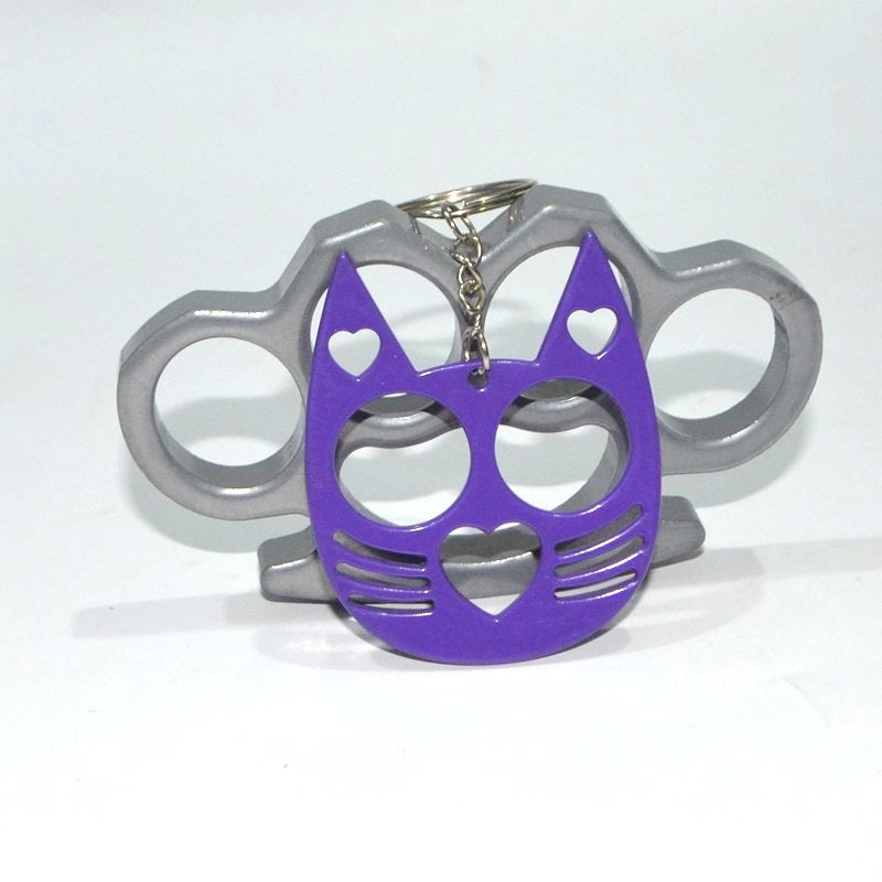 Cat Ear Self Defense Keychain Zinc Alloy 7cm 2pcs 9
