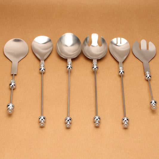 Beadable Salad Spoon Stainless Steel Zinc Alloy Bead Handle 2