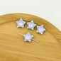 Star Metal Beads 13mm Baking Painted Zircon Embedded 10pcs 10