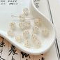 Transparent Love Star Acrylic Beads 8-11mm Gilded Vintage 100pcs 8