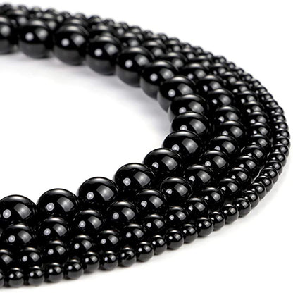 Electroplated Round Glass Beads 4-10mm Imitation Jade Black White 8