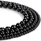 Electroplated Round Glass Beads 4-10mm Imitation Jade Black White 8