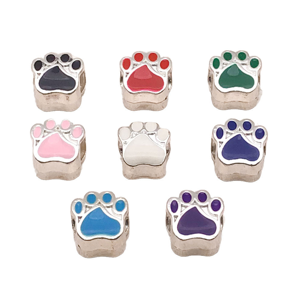 Bear Paw Metal Beads 10mm Enamel Zinc Alloy 20pcs 5