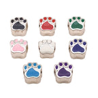 Bear Paw Metal Beads 10mm Enamel Zinc Alloy 20pcs 5