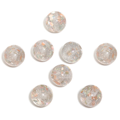 Shimmer Glitter Filled Resin Beads 16mm Round Autumn Leaf 50pcs 7