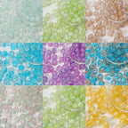 Crackle Round Glass Beads 10mm Gradient Color Smooth Surface 60pcs