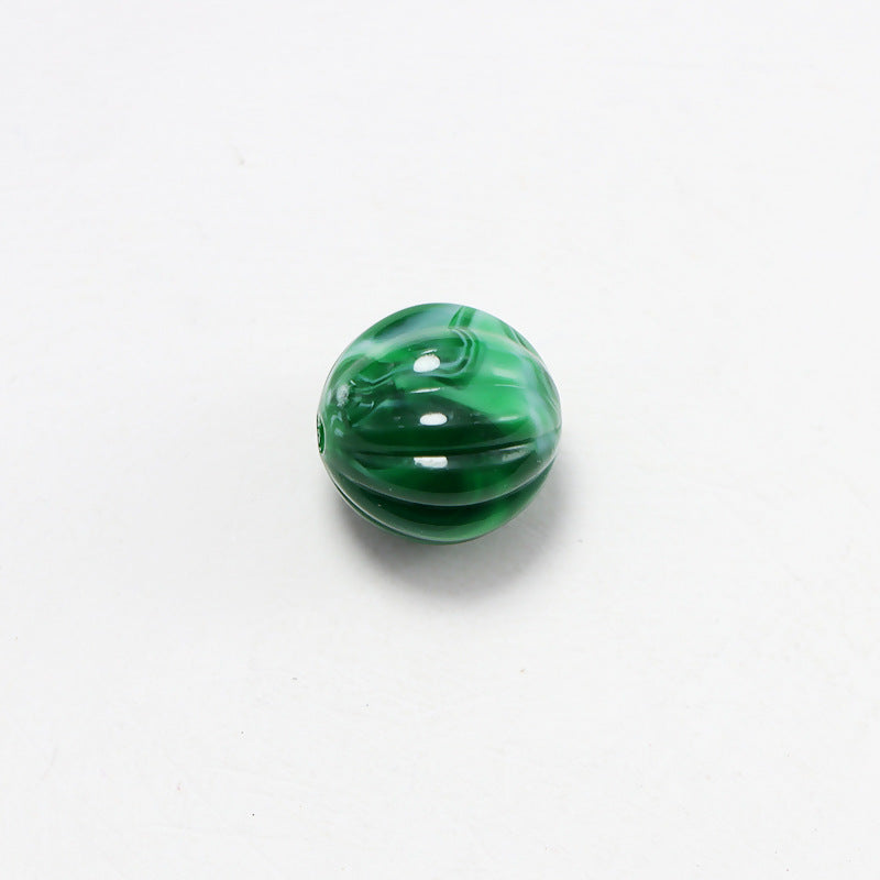 Japanese Striped Blooming Color Acrylic Beads 12mm 100pcs 7