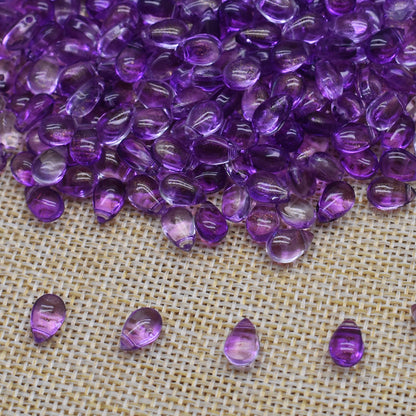 Czech Glass Beads Teardrop 9mm Assorted Translucent Colors 100pcs 18