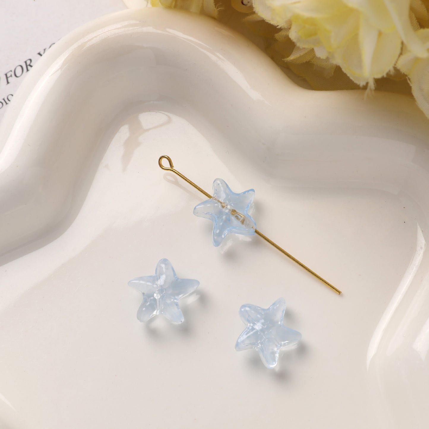 Lampwork Glass Beads Irregular Starfish 15mm Translucent Colors 20pcs 8