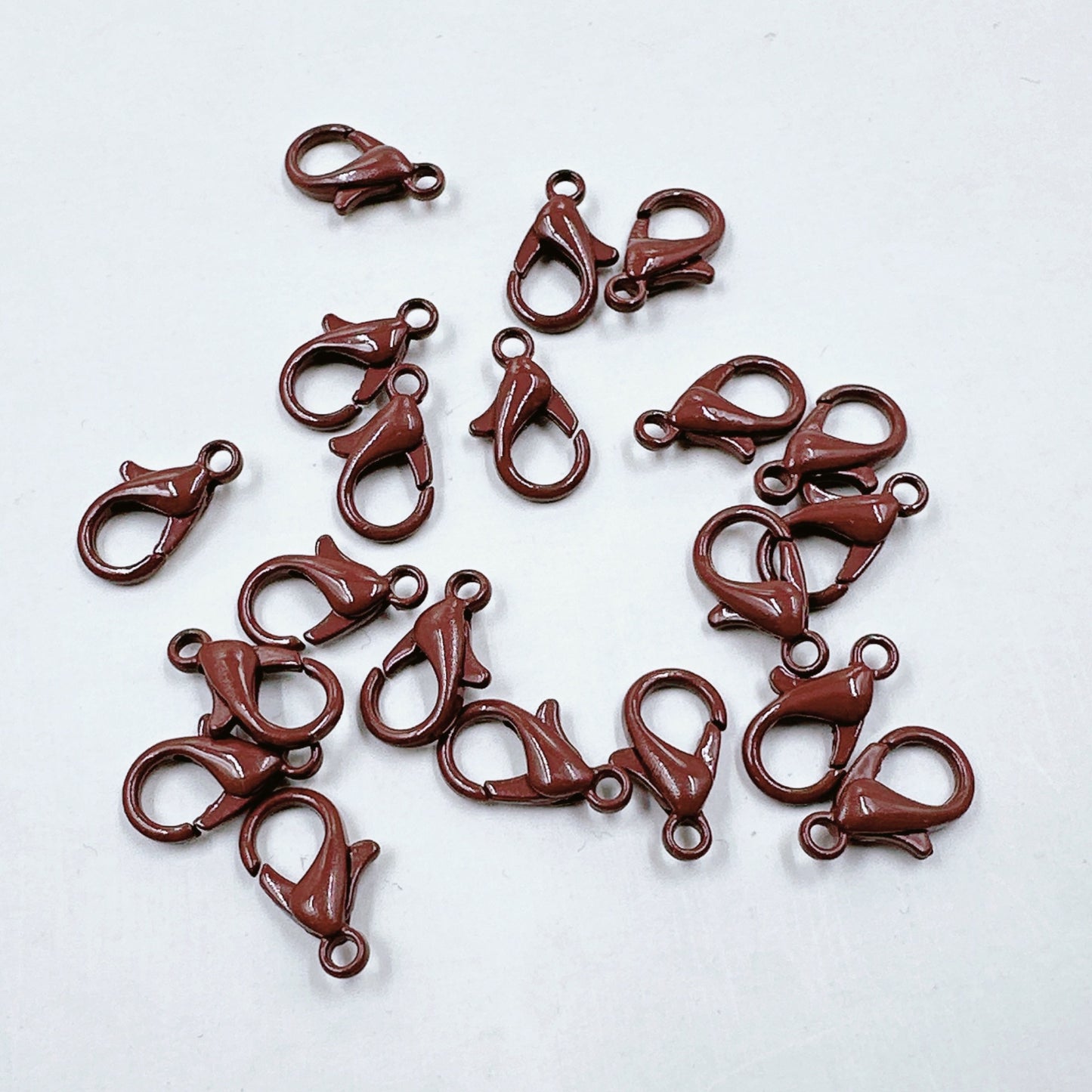 Zinc Alloy Lobster Clasp Keychain Findings 12mm Baking Painted 100pcs 21