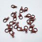 Zinc Alloy Lobster Clasp Keychain Findings 12mm Baking Painted 100pcs 21