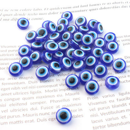 Flat Evil Eye Resin Beads 6-10mm Glossy Colorful 500pcs 9