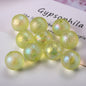 Plating Round Acrylic Beads 16mm Jelly Aurora Ice 50pcs 8