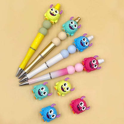 Silicone 3D Focal Beads Monster Googly Eyes Fuzzy Texture 20pcs 3