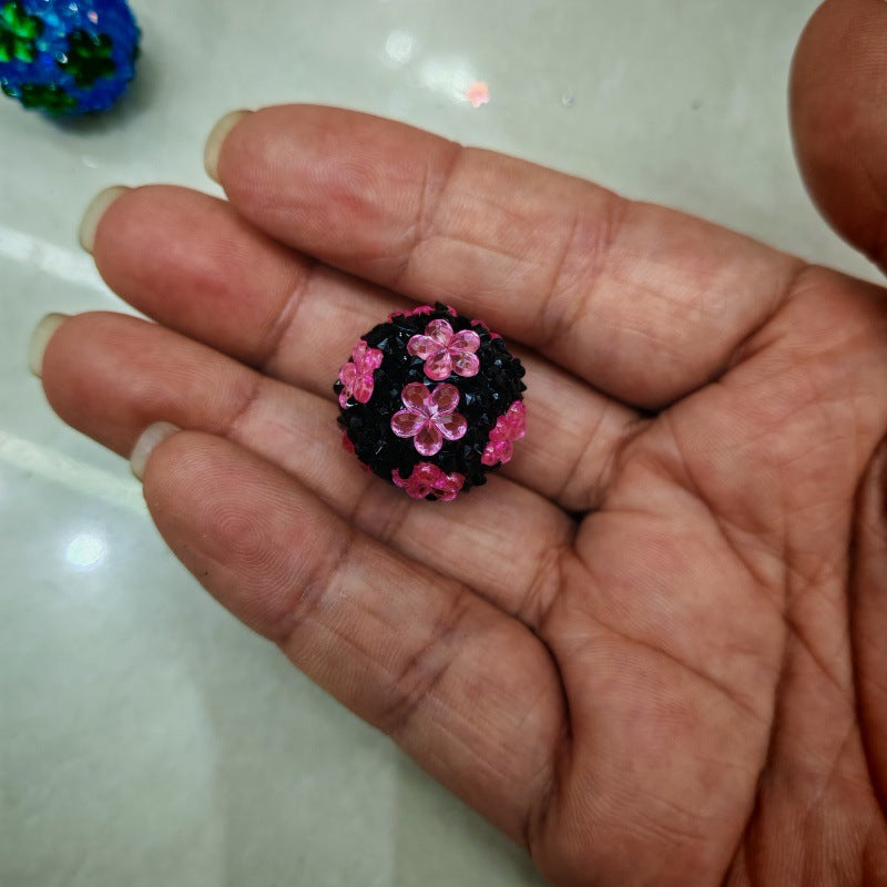 Crystal Bubblegum Beads 20mm Plum Blossom Cluster Mixed Colors 50pcs 9