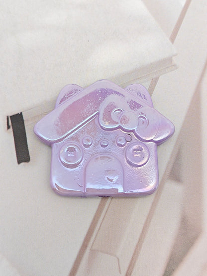 Plating Cat House Acrylic Flat Beads 30mm Pastel Colors 50pcs 10