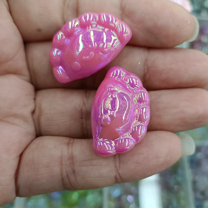 Glow Plated Dumpling Acrylic Beads 18-29mm Mixed Colors 100pcs 11