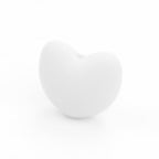 Heart Shaped Silicone Beads 21x30mm Soft Matte Finish 20pcs 5