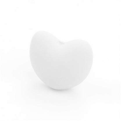 Heart Shaped Silicone Beads 21x30mm Soft Matte Finish 20pcs 5