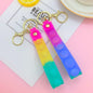 Silicone Bubble Pop Wristlet Keychain Colorful Stress Relief Fit 11