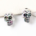 Halloween AB Color Plated Skull Acrylic Beads 17.5-23mm 4