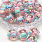 Hand Painted Duckling Cartoon Acrylic Beads 18mm 1pc 9