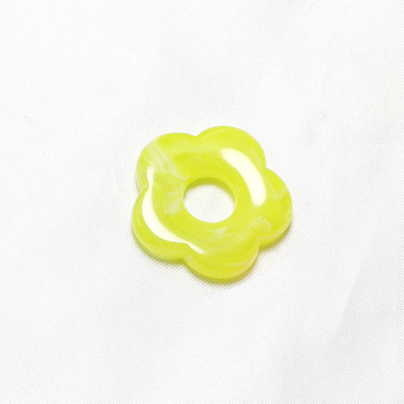 Acrylic Flower Spacer Beads 26mm Hollow Five Petal Large Hole 100pcs 16