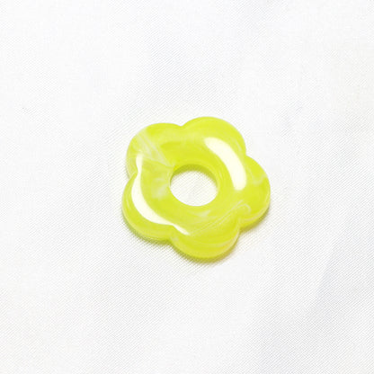 Acrylic Flower Spacer Beads 26mm Hollow Five Petal Large Hole 100pcs 16