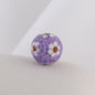 Rhinestone Round Clay Beads 16mm Tiny Daisy Pattern Multicolor 6pcs 10
