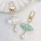Acrylic Pearl Cloud Keychain with Pastel Beads and Gold Clasp 4